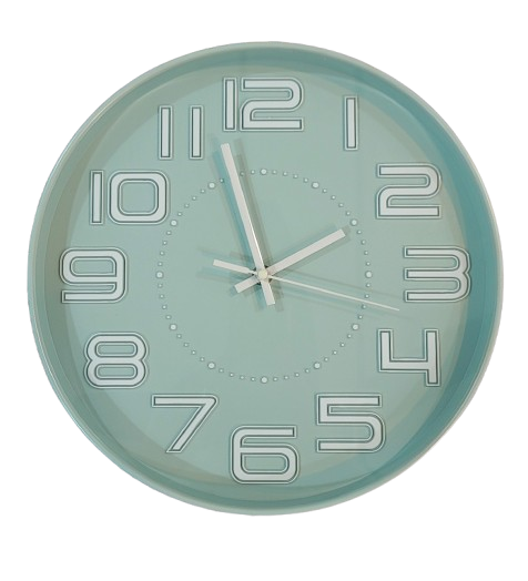 Modern Minimalist Wall Clock – Sea Green, 12-Inch Silent Quartz Movement